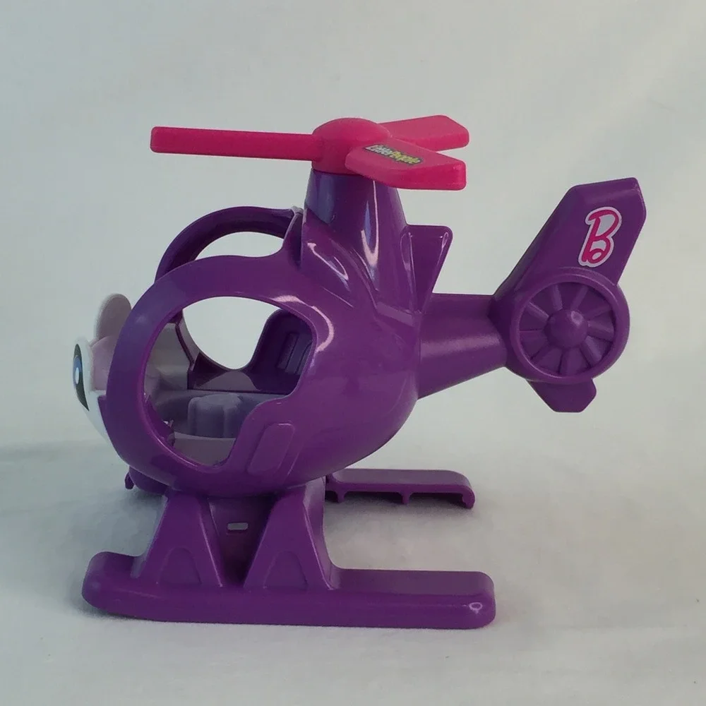 Fisher-Price Little People Barbie Helicopter Toy Purple Pink Pilot Figure‎ 2022